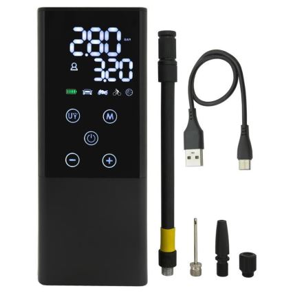Digitální kapesní kompresor 4000 mAh 5V černá