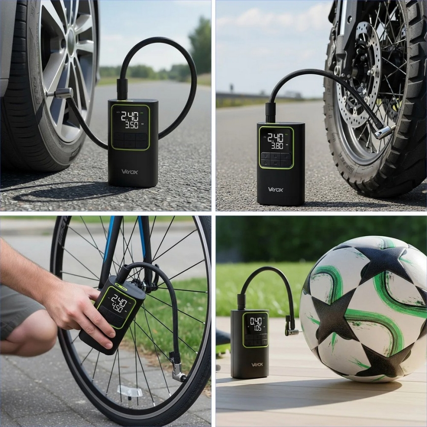 Digitální kapesní kompresor 5V 4000 mAh černá