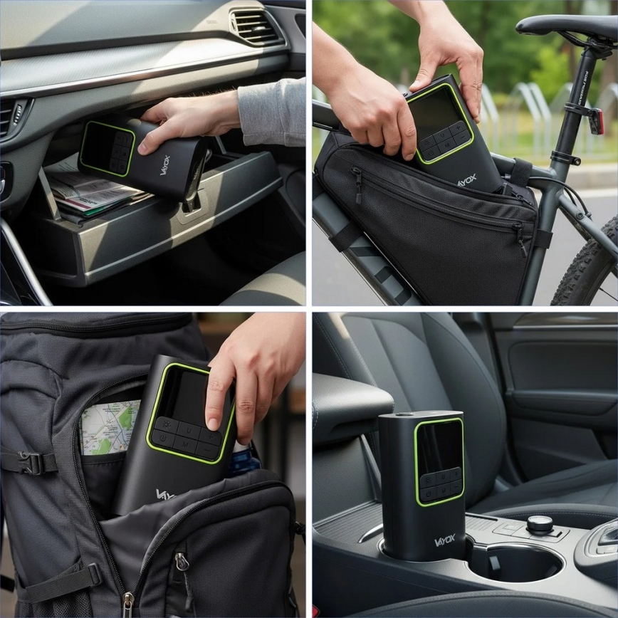 Digitální kapesní kompresor 5V 4000 mAh černá