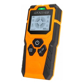 Digitální multifunkční detektor 9V 1x6LR61 IP54 oranžová