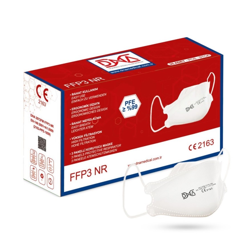 DNA respirátor FFP3 NR CE 2163 Medical 1ks