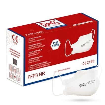 DNA respirátor FFP3 NR CE 2163 Medical 20ks