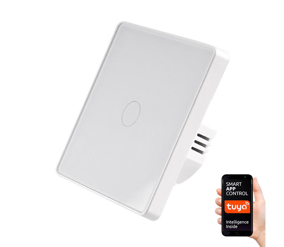 Polux Dotykový spínač jednopólový SMART 800W/230V bílá Wi-Fi Tuya SA1382