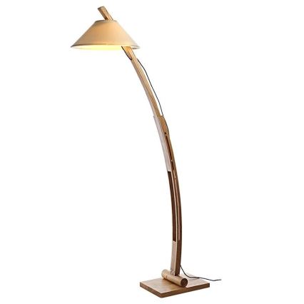 Dřevěná stojací lampa 1xE27/60W/230V masiv/jasan