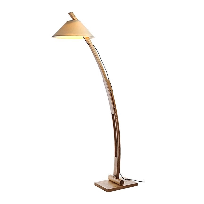 Dřevěná stojací lampa 1xE27/60W/230V masiv/jasan