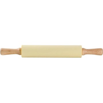 Dřevěný váleček se silikonem TORO 43 cm krémová