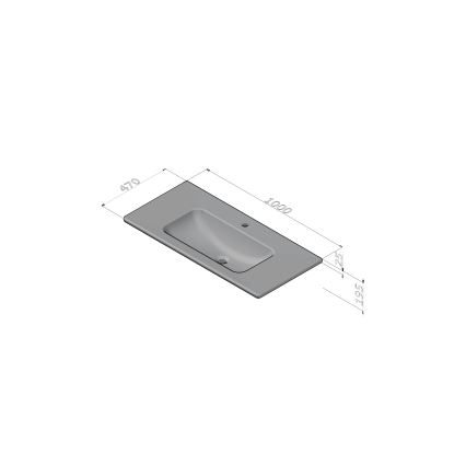 Dřevojas - Koupelnová skříňka s umyvadlem BANO 100x47 cm dub/bílá