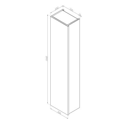 Dřevojas - Závěsná koupelnová skříňka ZYLO 35x155 cm dub