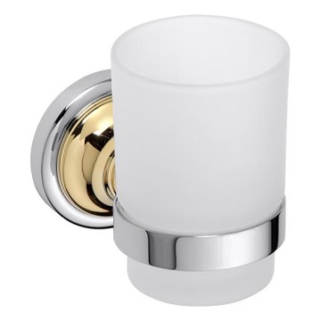 Držák kartáčků 7x9,5 cm stříbrná/zlatá