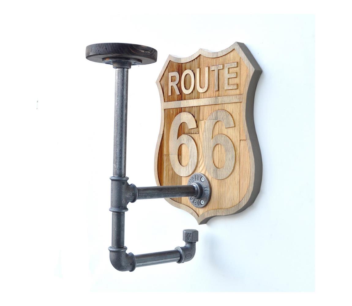 Asir Držák toaletního papíru s policí BORU 39x27 cm černá/hnědá AS1299