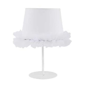 Duolla - Dětská stolní lampa BALLET 1xE14/40W/230V pr. 20 cm bílá