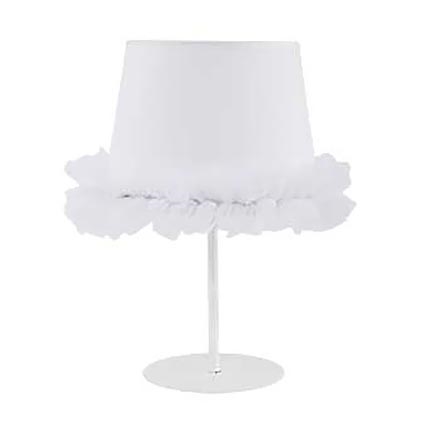 Duolla - Dětská stolní lampa BALLET 1xE14/40W/230V pr. 20 cm bílá