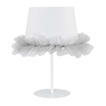 Duolla - Dětská stolní lampa BALLET 1xE14/40W/230V pr. 20 cm bílá/šedá