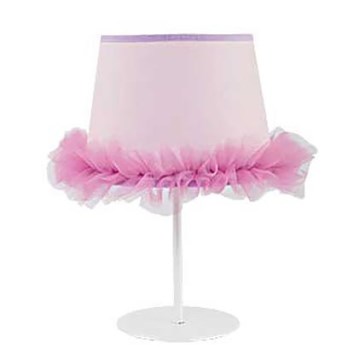 Duolla - Dětská stolní lampa BALLET 1xE14/40W/230V pr. 20 cm růžová