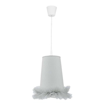 Duolla - Dětský lustr na lanku BALLET 1xE27/40W/230V pr. 21 cm šedá