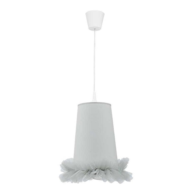 Duolla - Dětský lustr na lanku BALLET 1xE27/40W/230V pr. 21 cm šedá