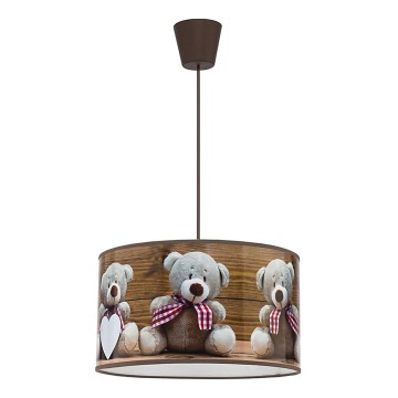 Duolla - Dětský lustr na lanku BEARS 1xE27/40W/230V pr. 35 cm