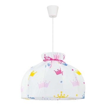 Duolla - Dětský lustr na lanku PRINCESS 1xE27/40W/230V pr. 38 cm