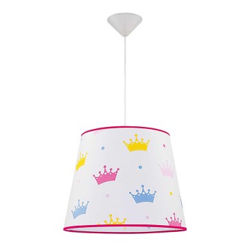Duolla - Dětský lustr na lanku PRINCESS 1xE27/40W/230V pr. 38 cm