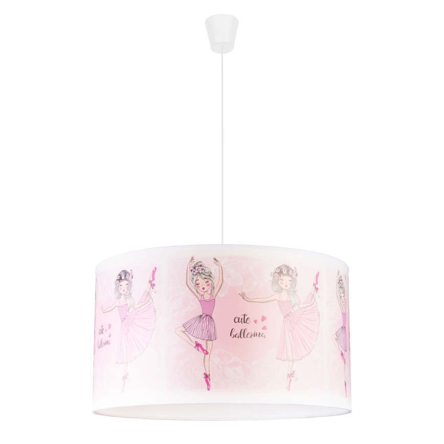 Duolla - Dětský lustr na lanku PRINT M 1xE27/40W/230V pr. 35 cm baletky