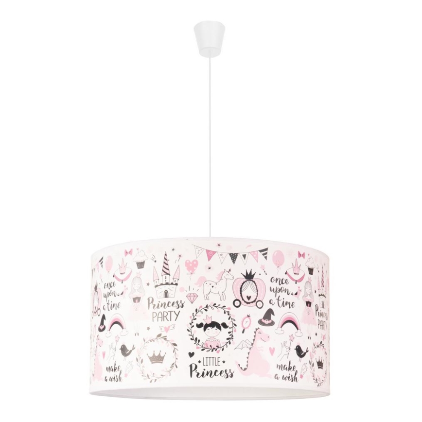 Duolla - Dětský lustr na lanku PRINT M 1xE27/40W/230V pr. 35 cm pohádka