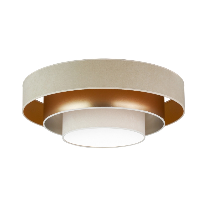Duolla - LED Stropní svítidlo LUNETA LED/26W/230V pr. 60 cm 4000K béžová/zlatá/krémová