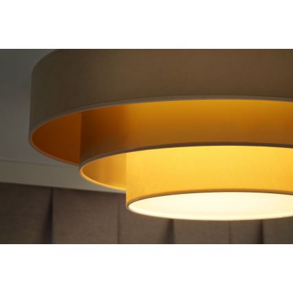 Duolla - LED Stropní svítidlo LUNETA LED/26W/230V pr. 60 cm 4000K béžová/zlatá/krémová