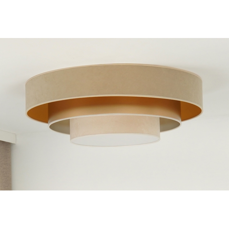 Duolla - LED Stropní svítidlo LUNETA LED/26W/230V pr. 60 cm 4000K béžová/zlatá/krémová