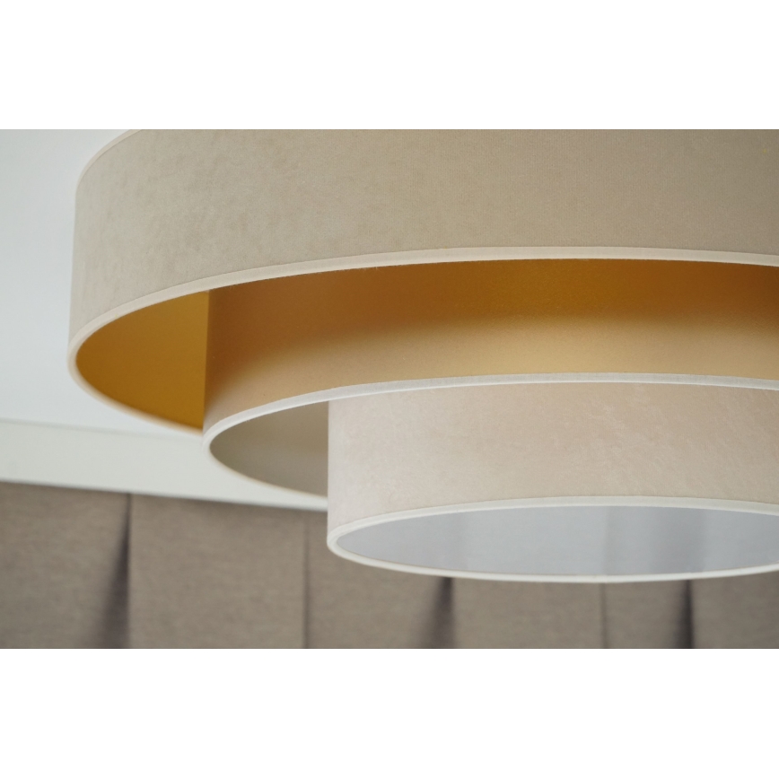 Duolla - LED Stropní svítidlo LUNETA LED/26W/230V pr. 60 cm 4000K béžová/zlatá/krémová