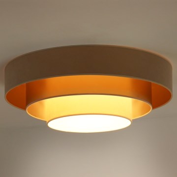 Duolla - LED Stropní svítidlo LUNETA LED/26W/230V pr. 60 cm 4000K béžová/zlatá/krémová
