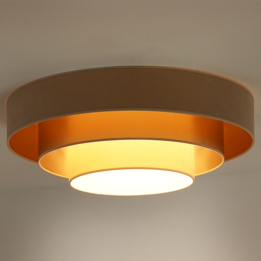 Duolla - LED Stropní svítidlo LUNETA LED/26W/230V pr. 60 cm 4000K béžová/zlatá/krémová