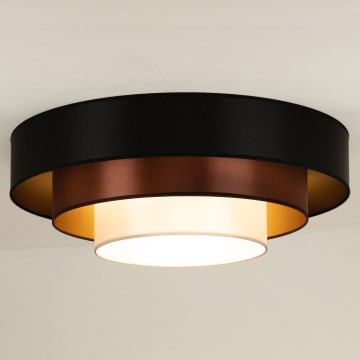 Duolla - LED Stropní svítidlo LUNETA LED/26W/230V pr. 60 cm 4000K černá/měděná/bílá