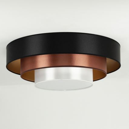 Duolla - LED Stropní svítidlo LUNETA LED/26W/230V pr. 60 cm 4000K černá/měděná/bílá