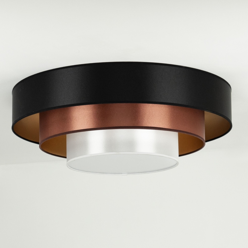 Duolla - LED Stropní svítidlo LUNETA LED/26W/230V pr. 60 cm 4000K černá/měděná/bílá