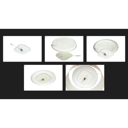 Duolla - LED Stropní svítidlo LUNETA LED/26W/230V pr. 60 cm 4000K černá/měděná/bílá