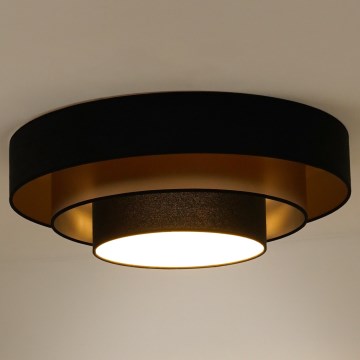 Duolla - LED Stropní svítidlo LUNETA LED/26W/230V pr. 60 cm 4000K černá/zlatá