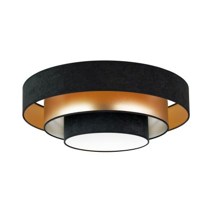 Duolla - LED Stropní svítidlo LUNETA LED/26W/230V pr. 60 cm 4000K černá/zlatá