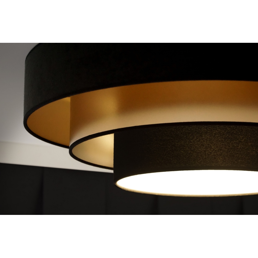 Duolla - LED Stropní svítidlo LUNETA LED/26W/230V pr. 60 cm 4000K černá/zlatá