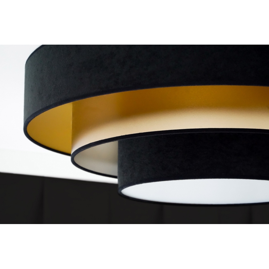 Duolla - LED Stropní svítidlo LUNETA LED/26W/230V pr. 60 cm 4000K černá/zlatá