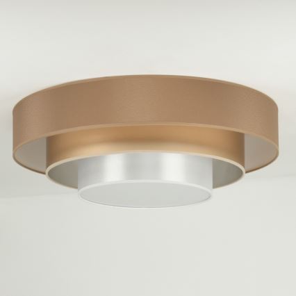 Duolla - LED Stropní svítidlo LUNETA LED/26W/230V pr. 60 cm 4000K hnědá/zlatá/bílá