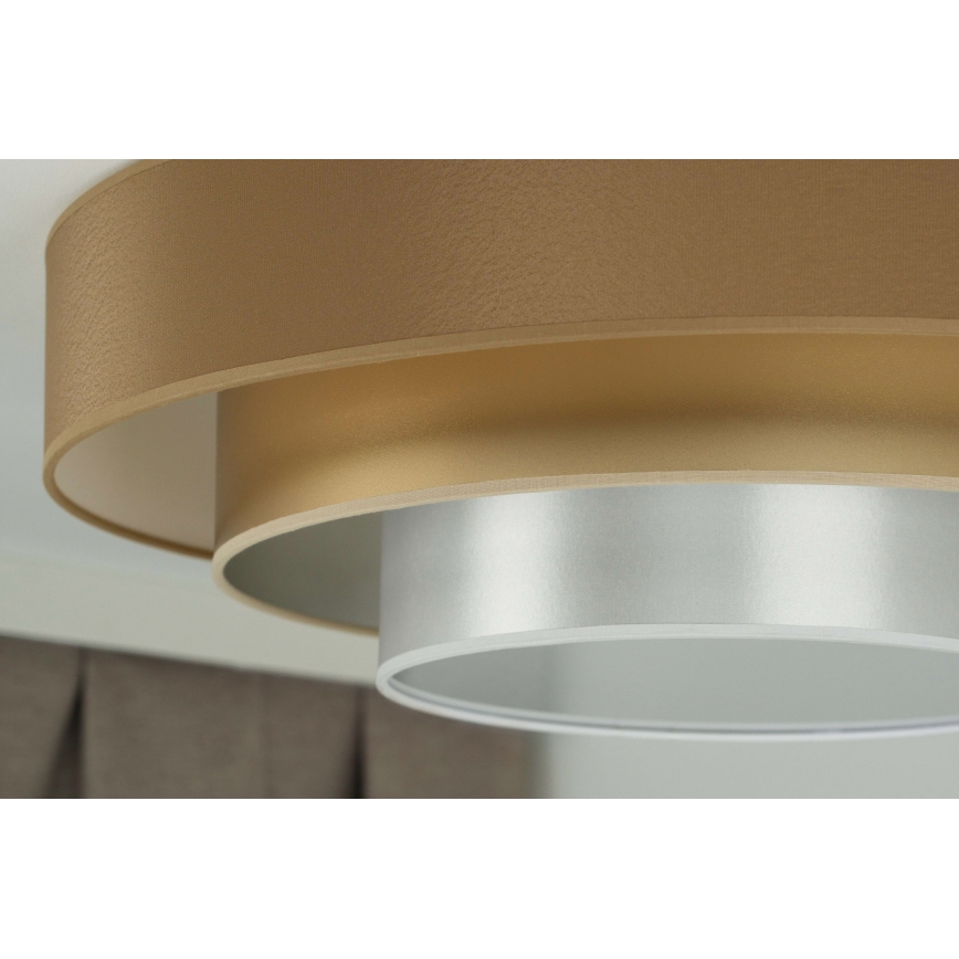 Duolla - LED Stropní svítidlo LUNETA LED/26W/230V pr. 60 cm 4000K hnědá/zlatá/bílá