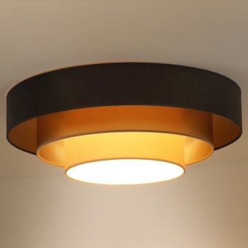 Duolla - LED Stropní svítidlo LUNETA LED/26W/230V pr. 60 cm 4000K hnědá/zlatá/krémová