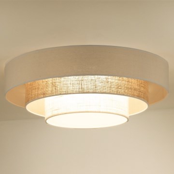 Duolla - LED Stropní svítidlo LUNETA LED/26W/230V pr. 60 cm 4000K krémová/hnědá