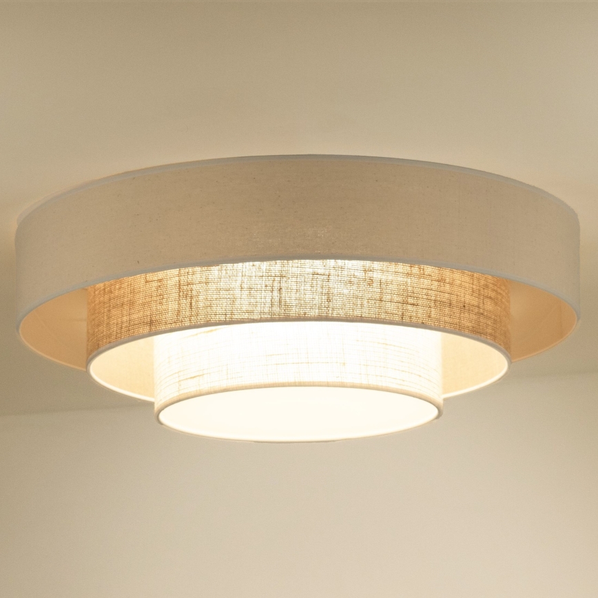 Duolla - LED Stropní svítidlo LUNETA LED/26W/230V pr. 60 cm 4000K krémová/hnědá