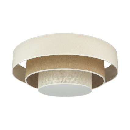 Duolla - LED Stropní svítidlo LUNETA LED/26W/230V pr. 60 cm 4000K krémová/hnědá