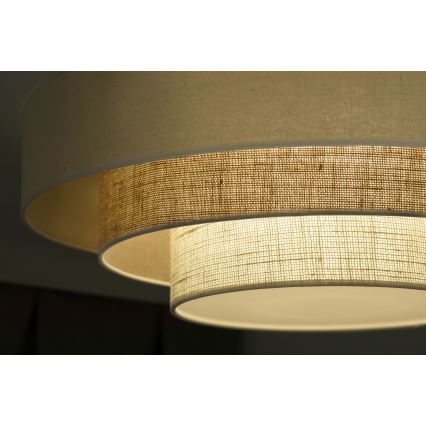 Duolla - LED Stropní svítidlo LUNETA LED/26W/230V pr. 60 cm 4000K krémová/hnědá