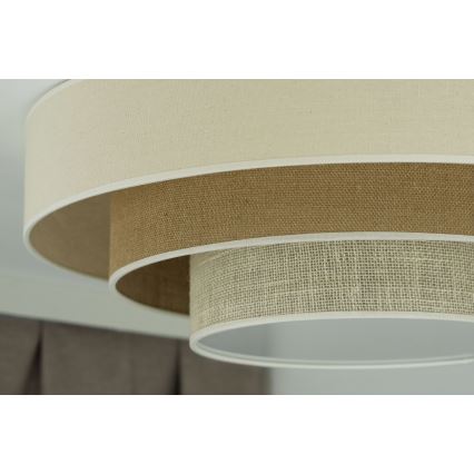 Duolla - LED Stropní svítidlo LUNETA LED/26W/230V pr. 60 cm 4000K krémová/hnědá