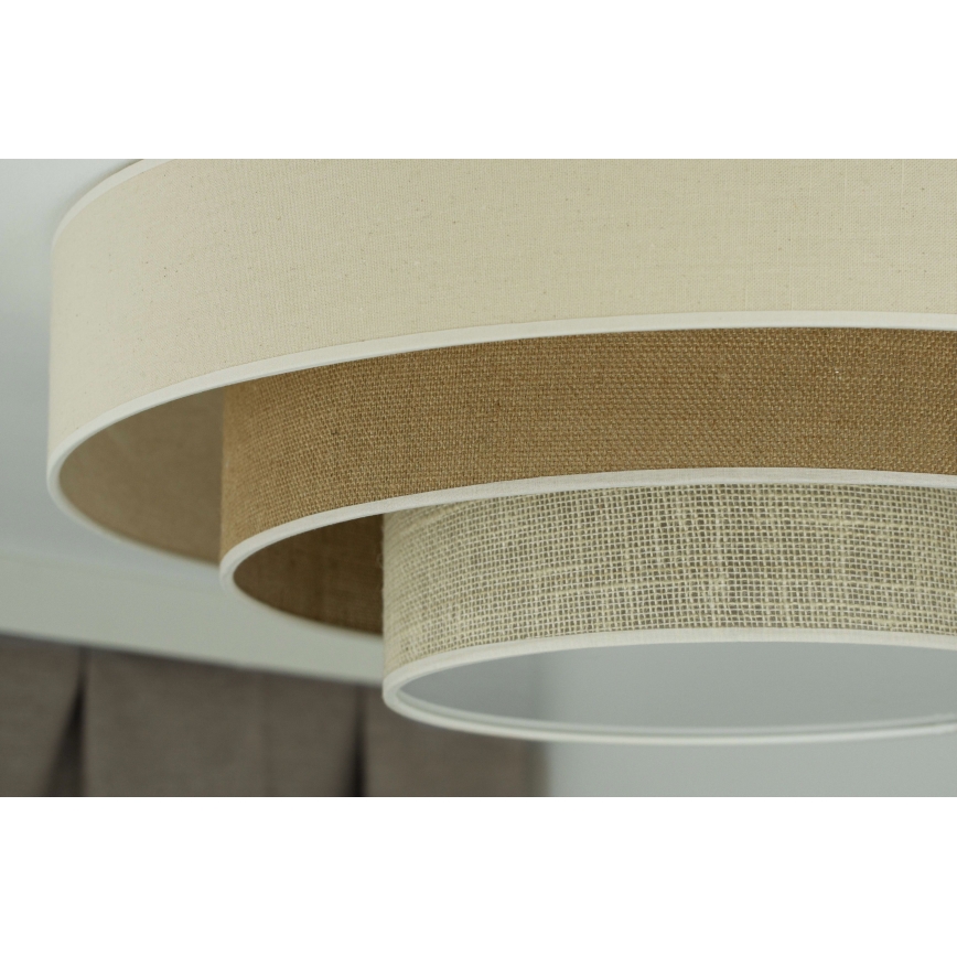 Duolla - LED Stropní svítidlo LUNETA LED/26W/230V pr. 60 cm 4000K krémová/hnědá