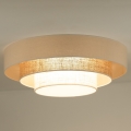 Duolla - LED Stropní svítidlo LUNETA LED/26W/230V pr. 60 cm 4000K ratan/béžová/hnědá