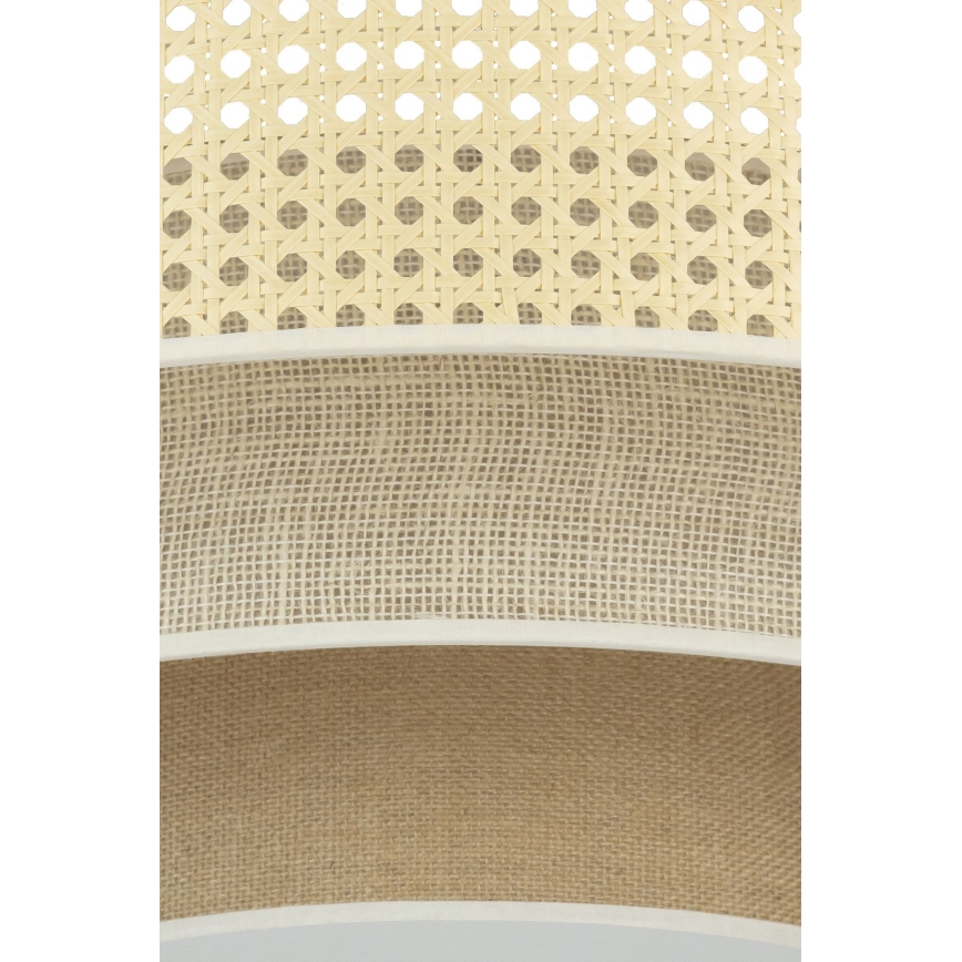 Duolla - LED Stropní svítidlo LUNETA LED/26W/230V pr. 60 cm 4000K ratan/béžová/hnědá